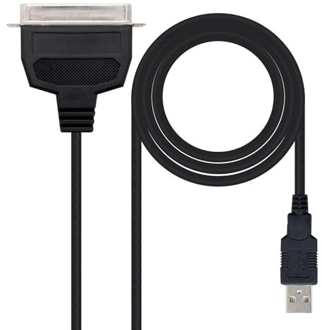 VoltShine Cable conversor USB a paralelo 1.5m, conexión A/M-CN36/M, para impresión y transferencia de datos en equipos antiguos.