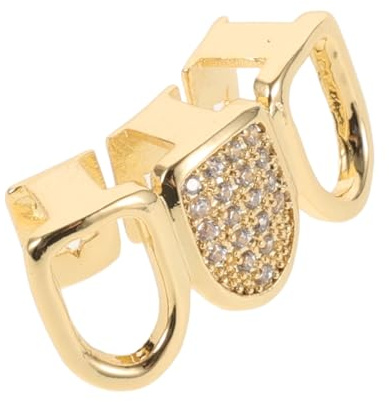TOYANDONA Hip hop Gold Zähne Grill mit Einzigartigem Hohlem Design Abnehmbar und Einfach zu Reinigen DIY Zahnschmuck für Männer und Frauen für Partys und Besondere Anlässe