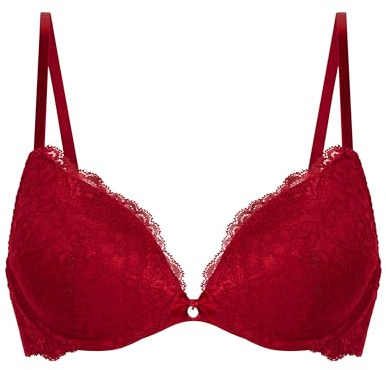 HUNKEMÖLLER Vorgeformter Push-up-Bügel-BH Marine - Chili Pepper - 75D