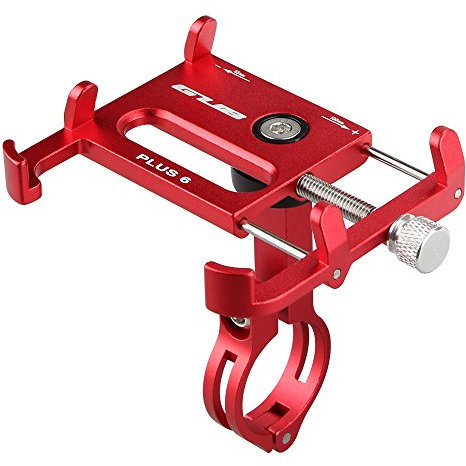 GUB 8,9–15,7 cm Plus 6 Aluminium-Fahrrad-Telefonhalterung, Motorrad-Stütze, GPS für Fahrradlenker-Zubehör (rot)