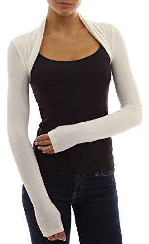 Red Olives® Womens Plain Long Sleeve Bolero Shrug Crop Top Ladies Cropped Cardigan Tops UK 8-14