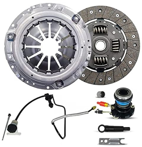 Clutch With Slave And Pre-Bled Clutch Master Cylinder and Line Assembly Kit Compatible With B2300 B2500 B3000 Ranger Base Lx Lxt Limited Crew Ds Se Sx Troy 1995-2011 2.3L L4 2.5L L4 3.0L V6 (07-142S)