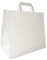 Carte Dozio - Shopper in Kraft con fondo quadro, color Bianco, maniglia piatta, f.to cm 32+17x29, cf 25 pz