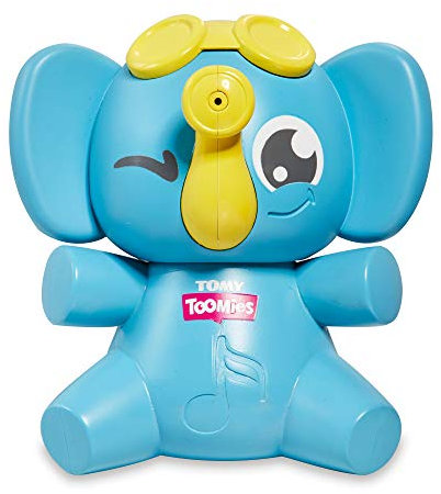TOMY Toomies E72815C Sing & Squirt Squeezable Elephant Bath, Educational Musical Water Play, Sensory Toy for Boys and Girls, Suitable for Babies and Toddlers from 18 Months +, Multicoloured