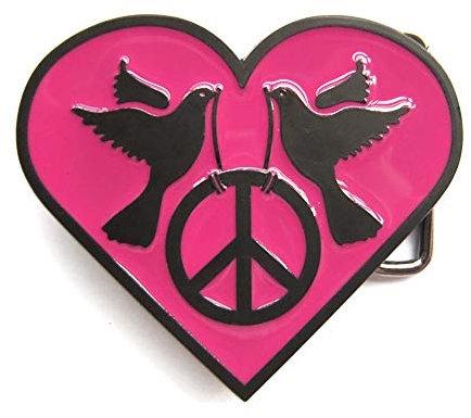 Urban Backwoods Peace Doves I Gürtelschnalle für Wechselgürtel Buckle