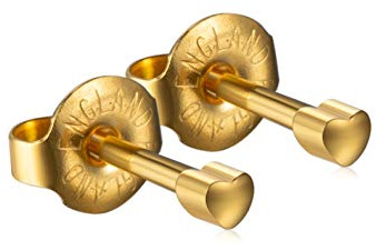 Caflon Blu 24 Carat Gold Plated Heart Shape Mini Studs