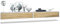 Vladon 2er-Set TV Board Lana 140, Made in Germany, Lowboards je 140 x 29 x 37 cm mit viel Stauraum, Korpus in Weiß matt, Fronten in Eiche Natur | Große Farbauswahl