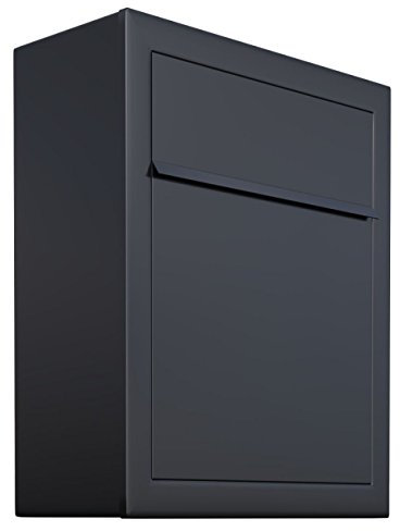 Briefkasten, Design Wandbriefkasten Base Schwarz - Bravios