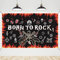 Crenics Rock and Roll Partydekorationen, Born to Rock Hintergrund Banner 1,8 x 1,1 m, Sternmusikthema Geburtstag Party Supplies