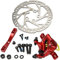 VOLOHAS Elektro Scooter Bremsscheibe mit Hydraulischer Bremse Kit für Xiaomi Pro 2 Elektro Scooter Bremsbelag Kolben Hydraulische Bremse Halterung Adapter Klemme Roller Zubehör Ersatzteil (Rot)