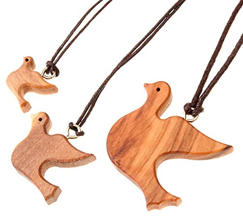 Holyart Medaille Taube Oliven-Holz