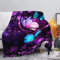 ZZXHG Kuscheldecke Flauschige 150x200 XL Lila Schmetterling, Weiche Plüsch Decke für Kinder Adulte, Warm Flanell Fleecedecke Wendedecke Wohndecke für Bett, Wolldecke Sofadecke Tagesdecke