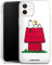 Slim Case extra dünn kompatibel mit Apple iPhone 12 mini Silikon Handyhülle transparent Hülle Snoopy Offizielles Lizenzprodukt Peanuts