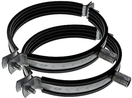Vent Systems Ø125mm 2 Stücke Rohrschelle für alle Arten der Belüftung, runde gerade Kanäle an Wand oder Decke anschließen. mit Gummi zur Geräuschunterdrückung
