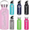 Busparst Botellas de Agua Personalizadas Aisladas con Pajita Botella de Agua Deportiva Grabada Personalizada con Nombre Botella de Agua de Acero Inoxidable Personalizada para NiñAs Y NiñOs