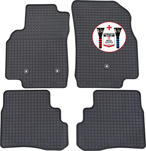 PETEX Gummimatten Premium 4-TLG schwarz + Eiskratzer Auto Bild Test 52/2021