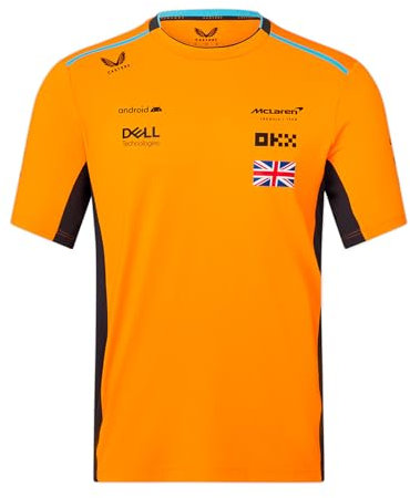 McLaren F1 Herren 2023 Lando Norris Team Replica Set Up T-Shirt, Papaya, L, TM2608