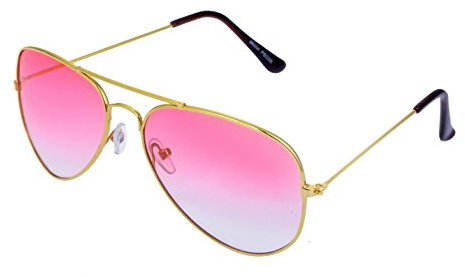 Miobo mit Edelstahl Metall Gestell Sonnenbrille Gold Rosa