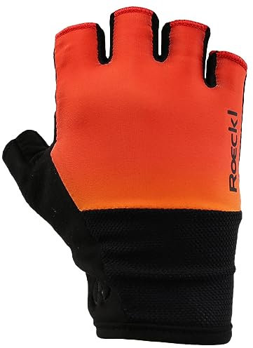 Roeckl Bruneck Fahrrad Handschuhe kurz orange/schwarz 2024: Größe: 9.5