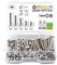 Basis Schrauben-Sortiment DIN 933 Edelstahl A2 V2A inkl. Mutter & Scheibe (DIN933+934+125) (M8 139 Teile)