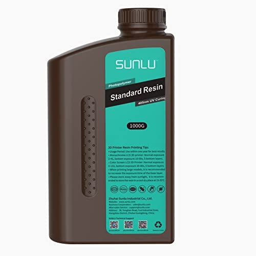 SUNLU 3D Printer Resin LCD UV-Curing Resin 405nm Standard Photopolymer Resin for LCD 3D Printing 500g