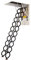 robust Dachbodenleitern Dachbodenleiter Home Indoor Dachboden Teleskopleiter rutschfeste Stufen Klappbare Dachbodentreppe 500kg/1102lb Einfache und einfache Bedienung klassisch