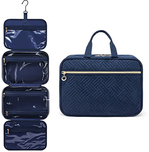 Kulturtasche Damen LOVEVOOK wasserdichte Kulturbeutel Damen zum Aufhängen, Faltbare Waschtasche Kosmetiktasche Groß mit 360°Drehbare Haken