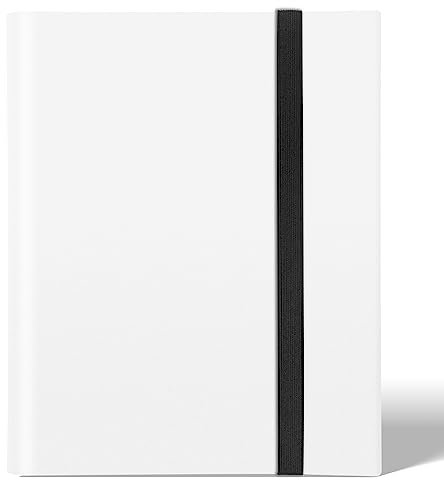 Sammelkarten Album,432 Pockets sammelalbum 24 Seiten,Wasserdichter Ordner Karte Sammelmappe ist beste Geschenk für Weihnachten, Halloween und Geburtstage (Weiß)