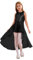 iEFiEL Mädchen Festliches Kleid Pailletten Overall Glitzer Jumpsuit Partykleid Kinder Hochzeit Gerburtstagskleid Performance Tanz Kostüm Za Schwarz 134-140