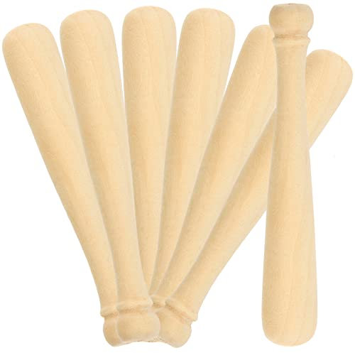 Zerodeko 20st Mini-baseballschläger Hölzerner Baseball Baseballschläger Aus Baseballschläger Malen Aquarell-palette Filz Pompons Mini-fledermäuse Modelle Charme Lotusbaum Holzstock Kind