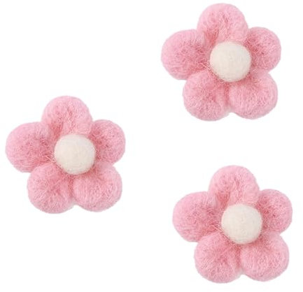 COHEALI 3st Kleine Blumen Zum Basteln Blumen Aus Wollfilz Schaumblumenaufkleber Nadelfilzzubehör Blumenstoff Filzblumen Für Stirnbänder Lila Filzblume Bastelfilz Blumenfilz Mini Haarnadel
