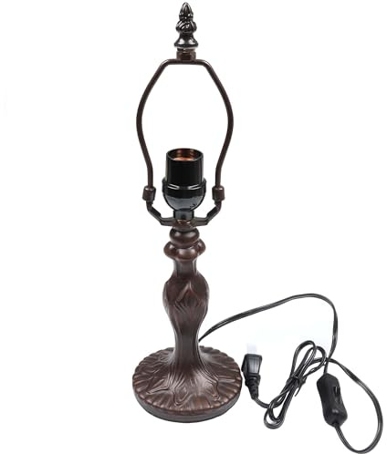Bieye B10718 Antique Brown Table Lamp Base with E26 Socket, 4 W x 14.5 H
