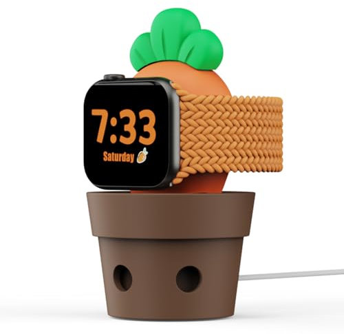 Sikai Ständer Entwickelt für Apple Watch Ladestation,DIY Ständer Kompatibel mit Apple Watch Ultra2/Ultra/9/8/Se2/7/6/Se/5/4/3/2/1,für 49mm/45mm/44mm/42mm/41mm/40mm/38mm (Karotte)