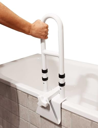 PEPE Mobility Asa Bañera Regulable (Borde Liso 5-14 cm), Agarraderas Baño para Mayores, Asa de Seguridad Baño