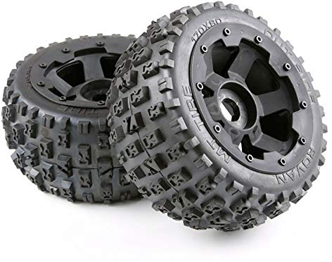 Fvoagaou Reifen- und Rad Naben Set für 1/5 Km Baja 5B Rc Auto Teile - Hinten 170X80