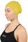 DRUNA Bonnet de natation en silicone pour cheveux longs, bonnet de piscine, bonnet de natation (jaune)