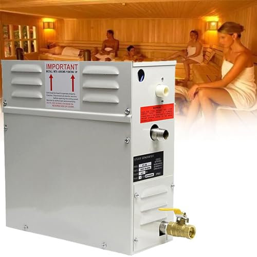 SKIHOT Kit Sauna Generatore di Vapore,per Sauna/Doccia/Bagno Turco/Spa,con Sistema Drenaggio Automatico,Temperatura Regolabili 35-55 ℃,220V-12KW