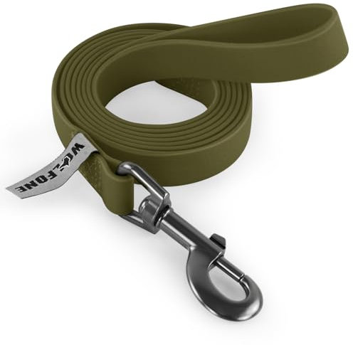 Wolfone 1,5m Armee Grün Schleppleine für Hunde,wasserdichte Trainingsleine, strapazierfähige und Pflegeleichte Leine, geeignet für Rückruf, Schwimmen, Camping, Strand, Jagd, Spaziergänge