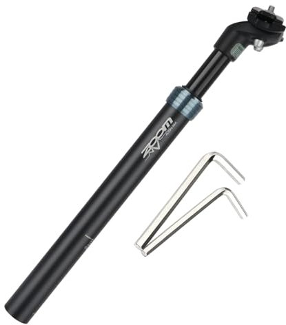 Yongness Reggisella con sospensione per bicicletta 27,2mm Nero reggisella telescopico reggisella a molla/reggisella con sospensione antiurto Alluminio Reggisella Regolabile per MTB Bici da Strada