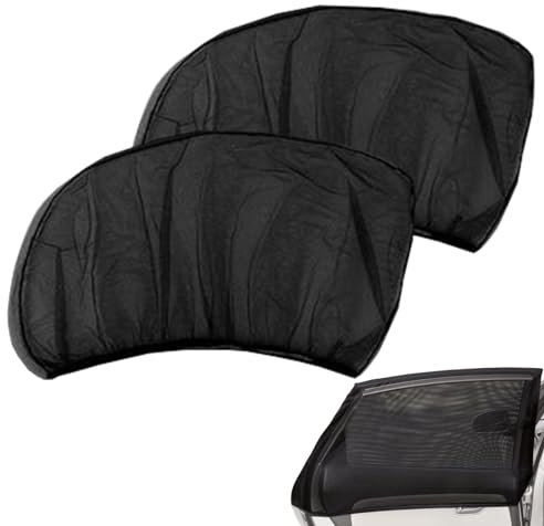 Yulokdwi Zanzariera per auto, zanzariera per auto,Schermo per finestrino auto - Paralume per finestrino laterale posteriore Protezione UV in rete traspirante traslucida Protezione solare per