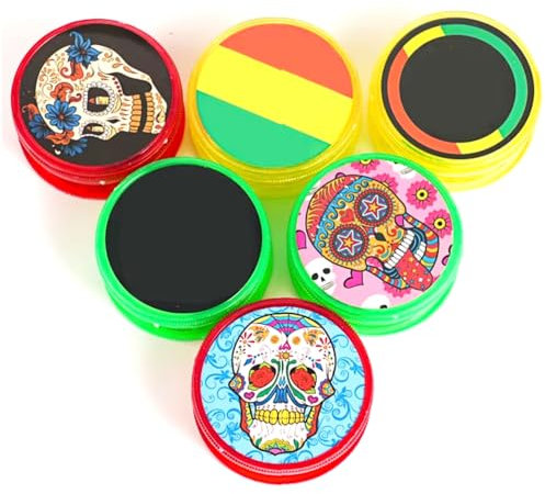 Plastic Herb Grinder 3 Part Magnetic Shark Teeth Assorted Colours, 60mm 3 Piece Herb Grinders, Portable and Pocket Size, Smell Proof Airtight Stash Compartment (30MM 2 Piece)