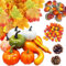 ROLLWAY 170 Stück Halloween Kürbis Deko Herbstblätter Set, Herbstdeko Künstliche Kürbisse Zierkürbisse Ahornblätter Eicheln Streudeko Blätter Deko Herbst Dekoration für Thanksgiving Innen Tisch