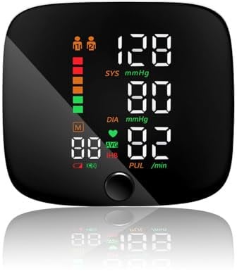 Wrist Blood Pressure Monitor - Digital Arm Blood Pressure Monitor with LED Display, Adjustable Cuff (13.5cm-19.5cm), 2-User Memory - 99x2 Reading Memory and Carrying Case