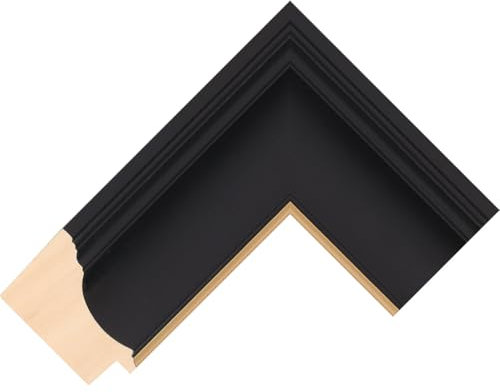 Customisable Bezel for the Samsung Frame TV (Scoop Black and Gold 64mm) (65 inch)