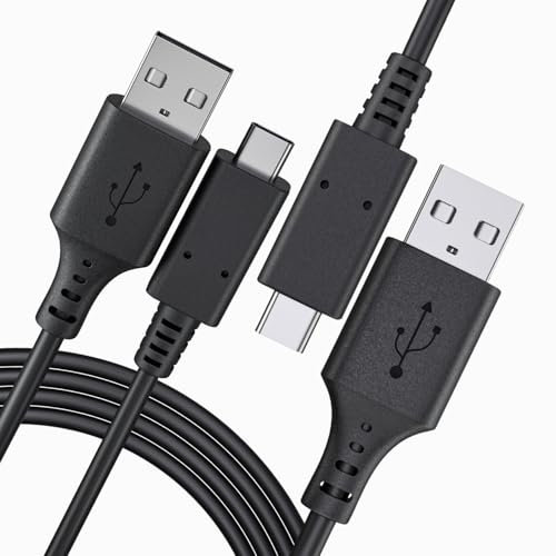USB Charging Cable for PS5 Controller Nintendo Switch 2 Pack 2M, USB C Type C Charger Cord Compatible with Xbox Series X/Series S Sony PS5 Dual Sense Controllers, Nintendo Swith and Switch Lite