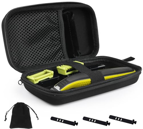 YPLonon Tasche für Philliips O Blade Kompatibel Serien 3000/5000/7000/9000 | Tasche Schutzhülle für Rasierer Wasserdicht Eva Hartschale mit Kabelbinder für Philips Elektrorasierer