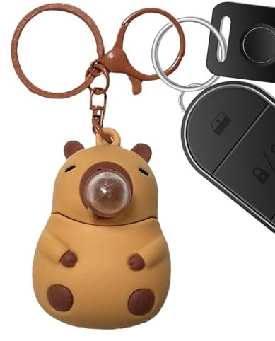 Capybara Pendentif de sac – Accessoires de sac porte-clés avec bulle | Jouet à presser en silicone | Jouets d'exercice des mains de dessin animé | Jouets d'étirement pour garçons