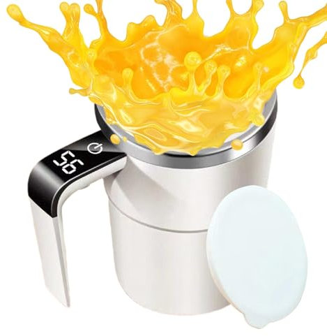 YNPQTDS Taza de café con agitación automática, Taza mezcladora eléctrica,Vaso agitador Vaso mezclador para licuadora - Agitador con pantalla LCD, mezclador de taza de café, taza agitadora para