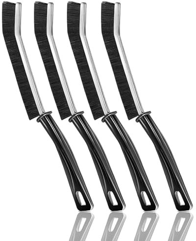 Redreo Pack of 4 Joint Brush, Hard Bristle Corner Cleaning Brush, Joint Cleaning Brush for Deep Cleaning of Window Grooves, Bathrooms, Kitchen Sinks and Tile Joints