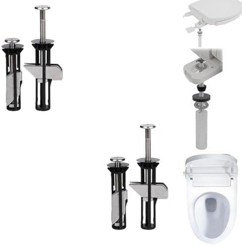 Heavy Duty Toilet Seat Fastener Bolt Kit, Universal Toilet Seat Bolts Replacement Kit, Toilet Cover Maintenance Accessories, Toilet Seat Bolt Kit for Easy Installation (2PC)